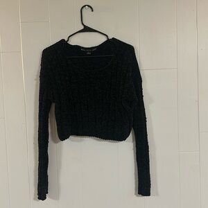 Black Cropped Sweater